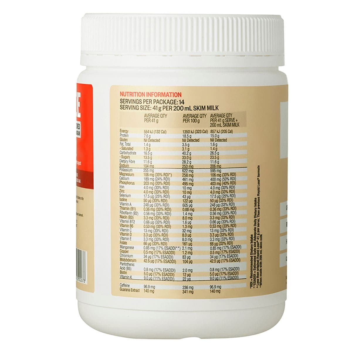 Thumbnail Rapid Loss Latte Meal Replacement Shake 575g