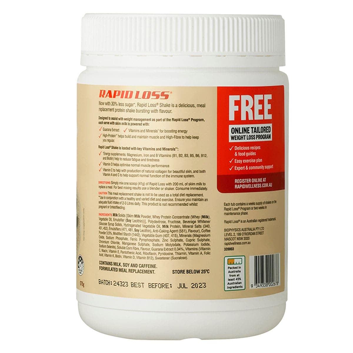 Thumbnail Rapid Loss Latte Meal Replacement Shake 575g