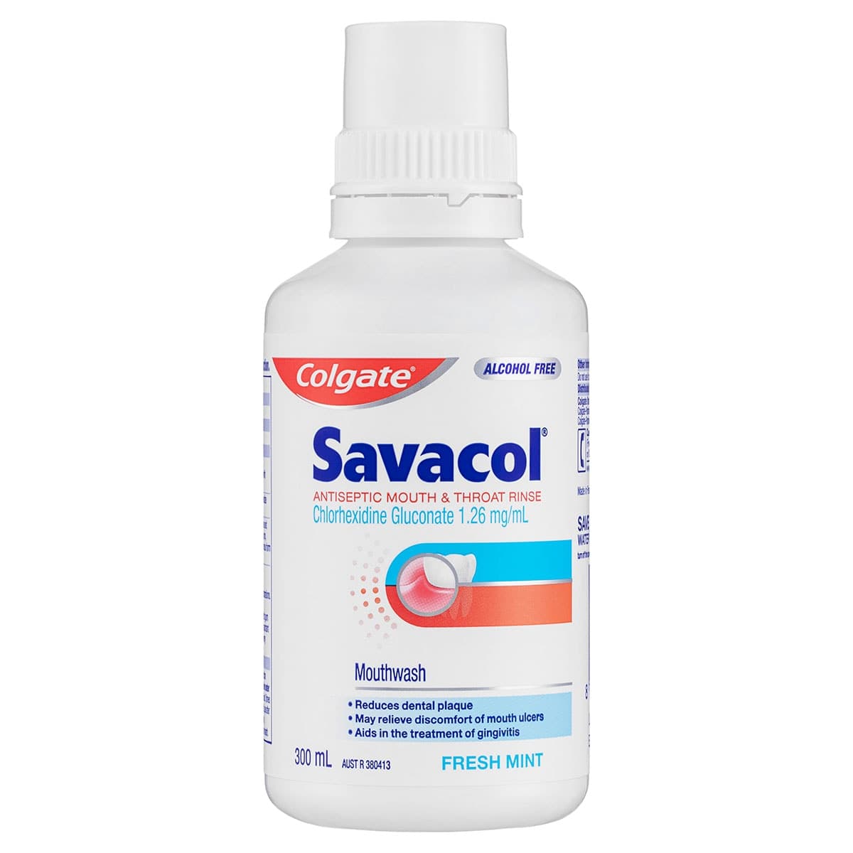 Thumbnail Colgate Savacol Antiseptic Mouth & Throat Rinse Fresh Mint 300ml