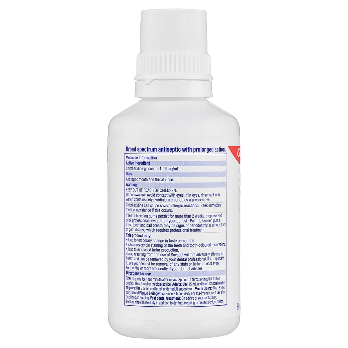 Thumbnail Colgate Savacol Antiseptic Mouth & Throat Rinse Fresh Mint 300ml