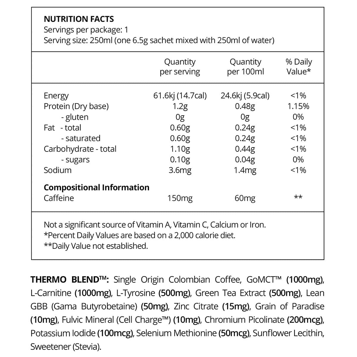 Thumbnail Beforeyouspeak Thermo Coffee Extra Shot 30 x 6.5g