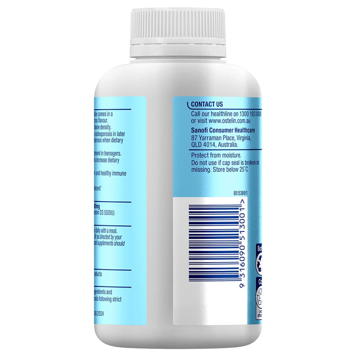 Thumbnail Ostelin Calcium & Vitamin D3 Chewables 120 Tablets
