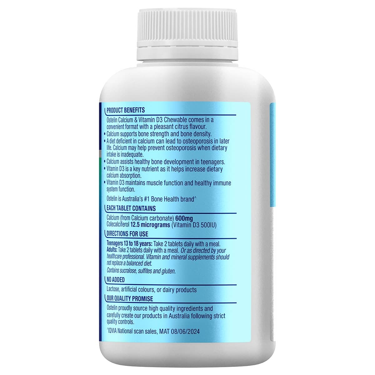 Thumbnail Ostelin Calcium & Vitamin D3 Chewables 120 Tablets