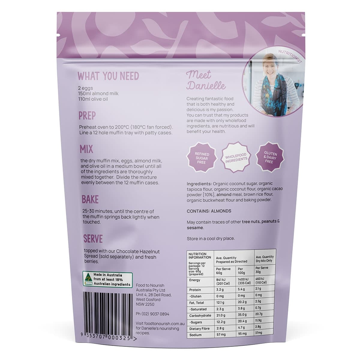 Thumbnail Food to Nourish Chocolate Muffin Mix 360g