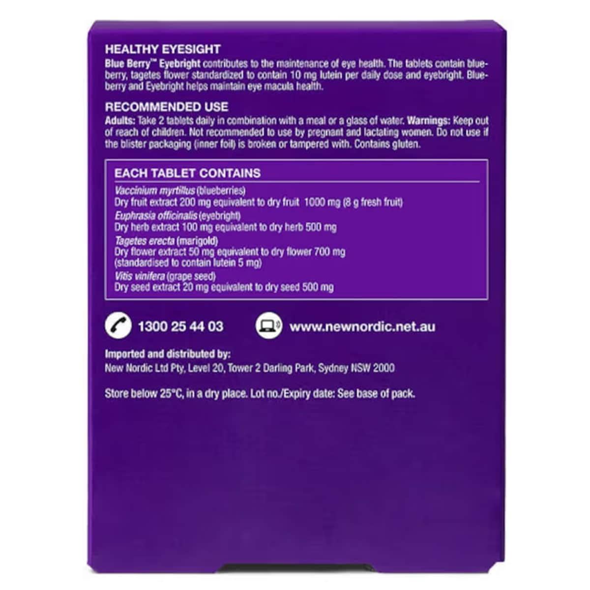 Thumbnail New Nordic Blue Berry Eyebright 120 Tablets