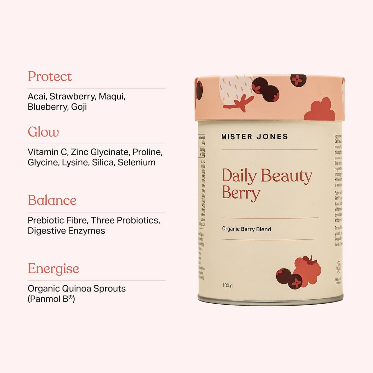 Thumbnail Mister Jones Daily Beauty Powder Berry 180g