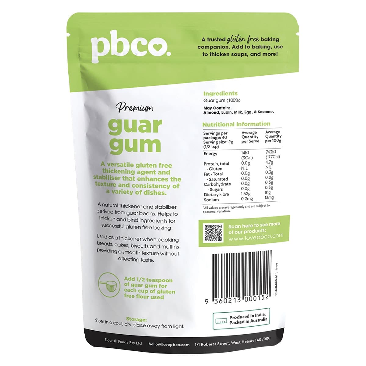 Thumbnail Pbco. Premium Guar Gum 80g