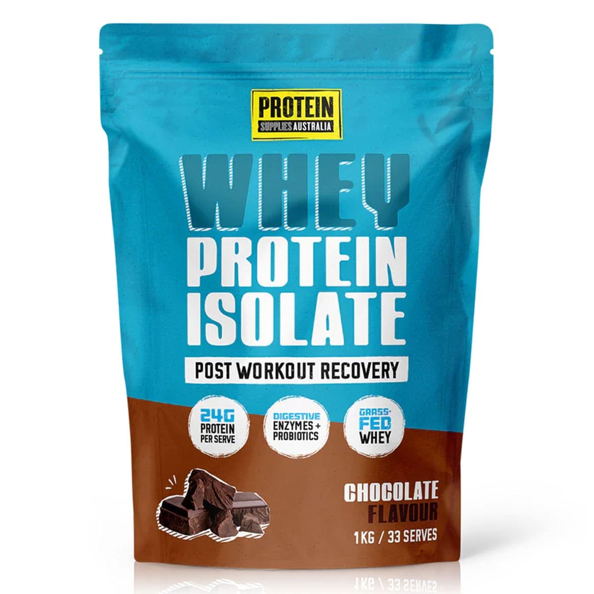 Thumbnail Protein Supplies Australia Whey Protein Isolate Chocolate 1kg