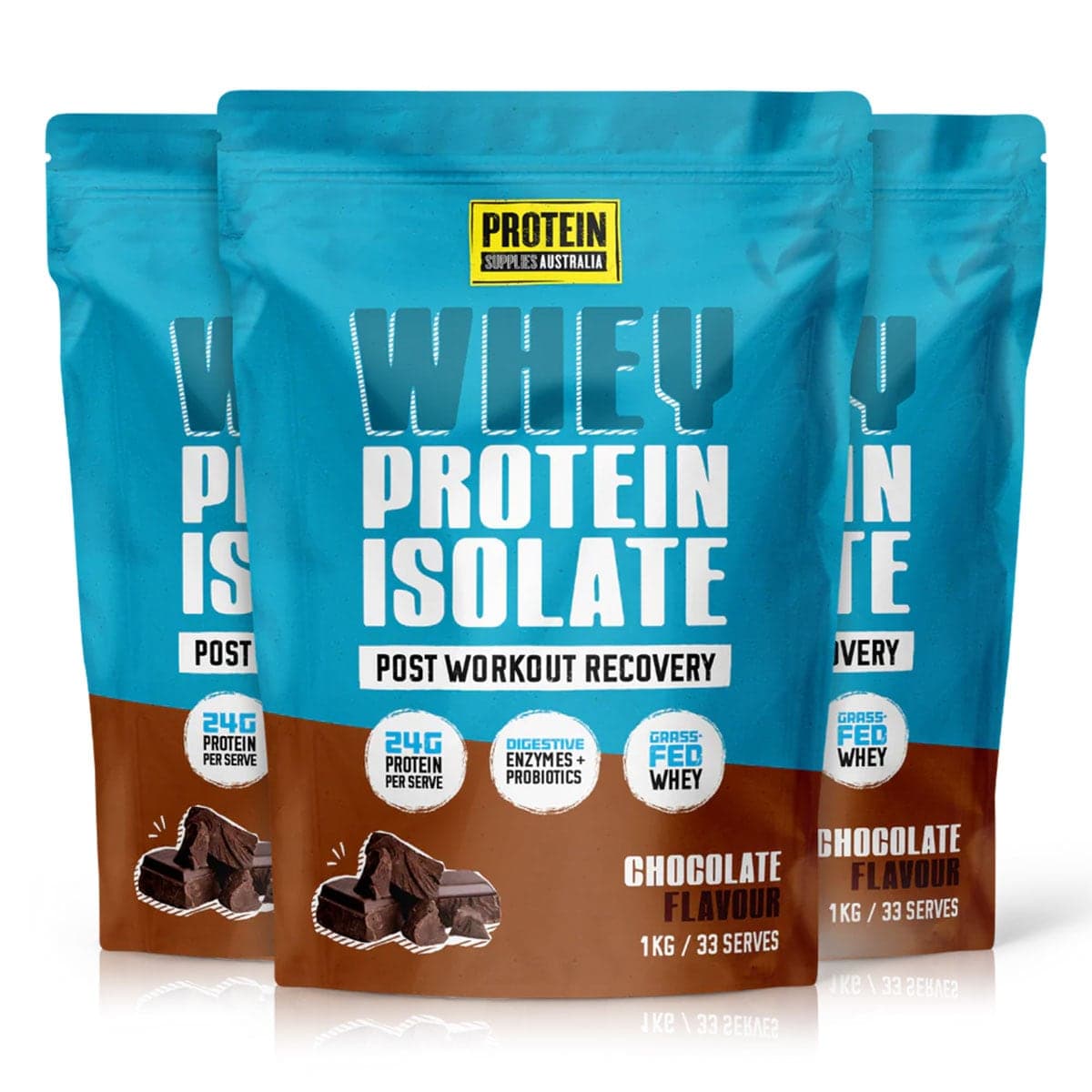 Thumbnail Protein Supplies Australia Whey Protein Isolate Chocolate 1kg