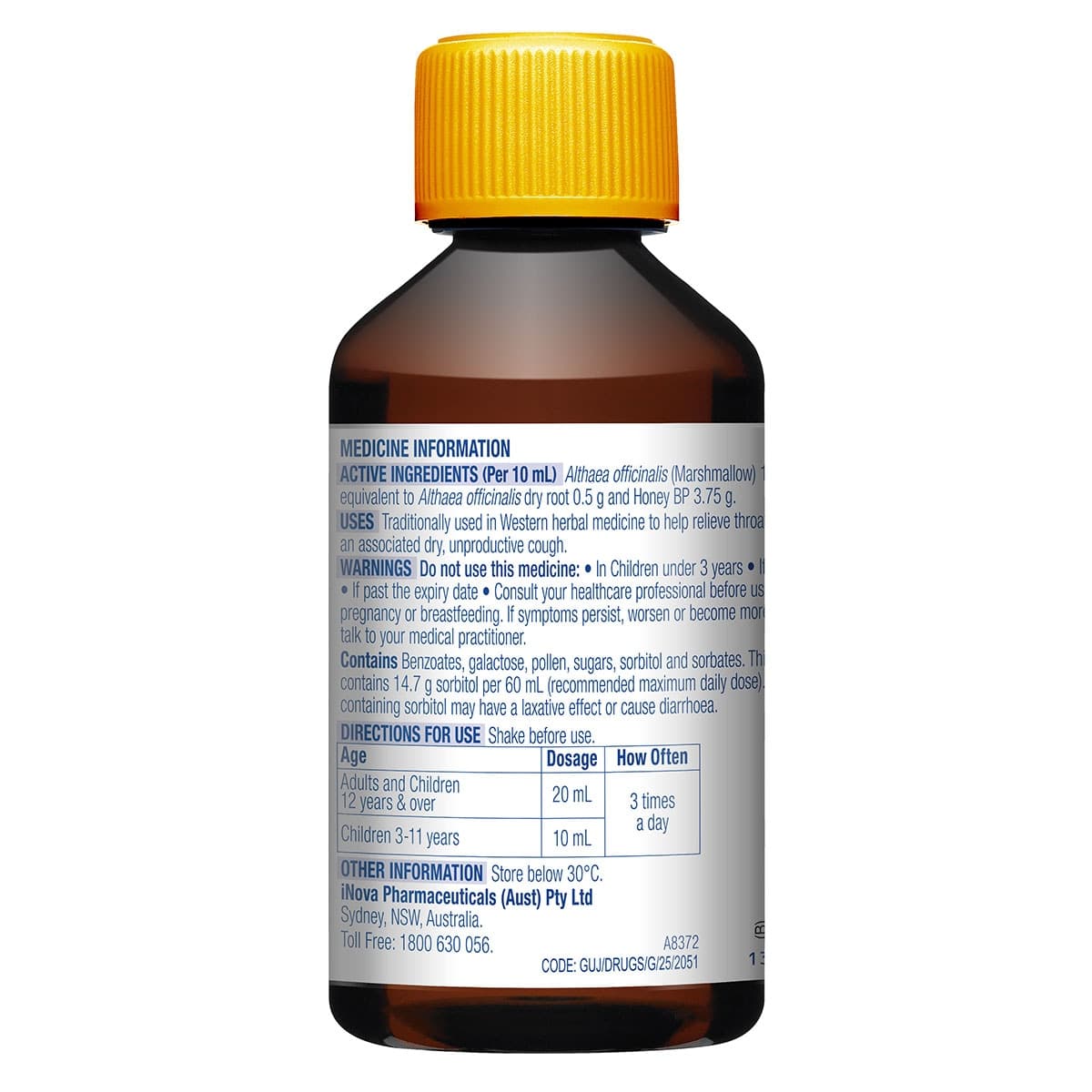 Thumbnail Durotuss Relief Dry Cough + Honey Liquid 200ml