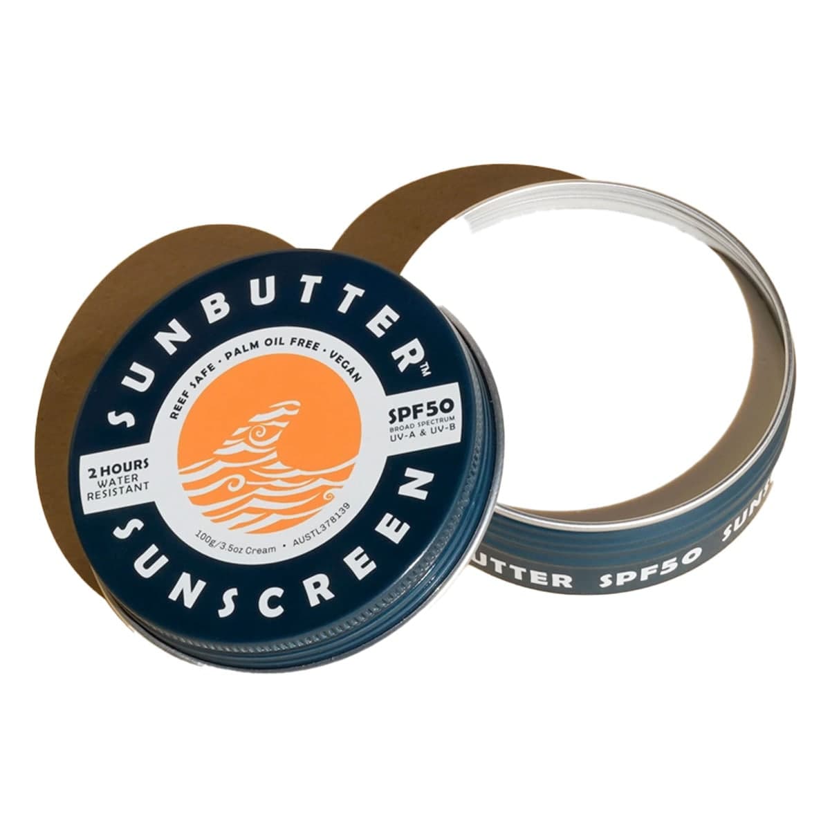 Thumbnail SunButter Water Resistant Reef Safe Sunscreen SPF50 100g