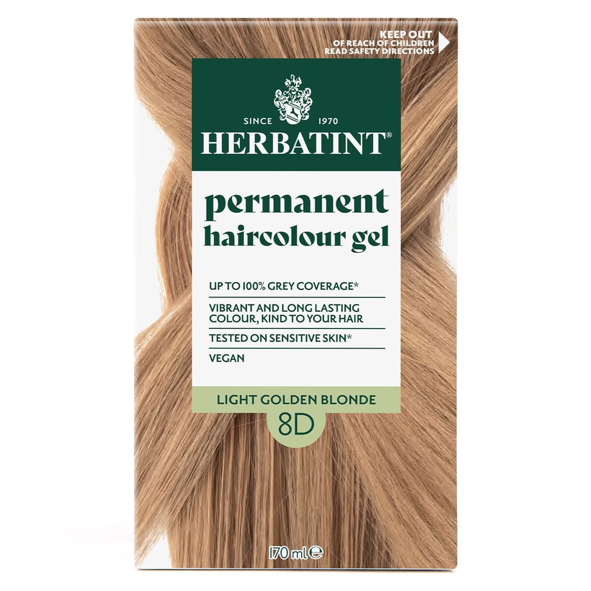 Thumbnail Herbatint Permanent Hair Colour Gel 8D Light Golden Blonde 170ml