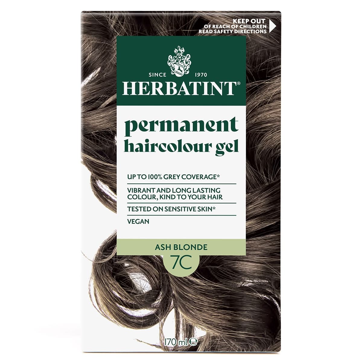 Thumbnail Herbatint Permanent Hair Colour Gel 7C Ash Blonde 170ml