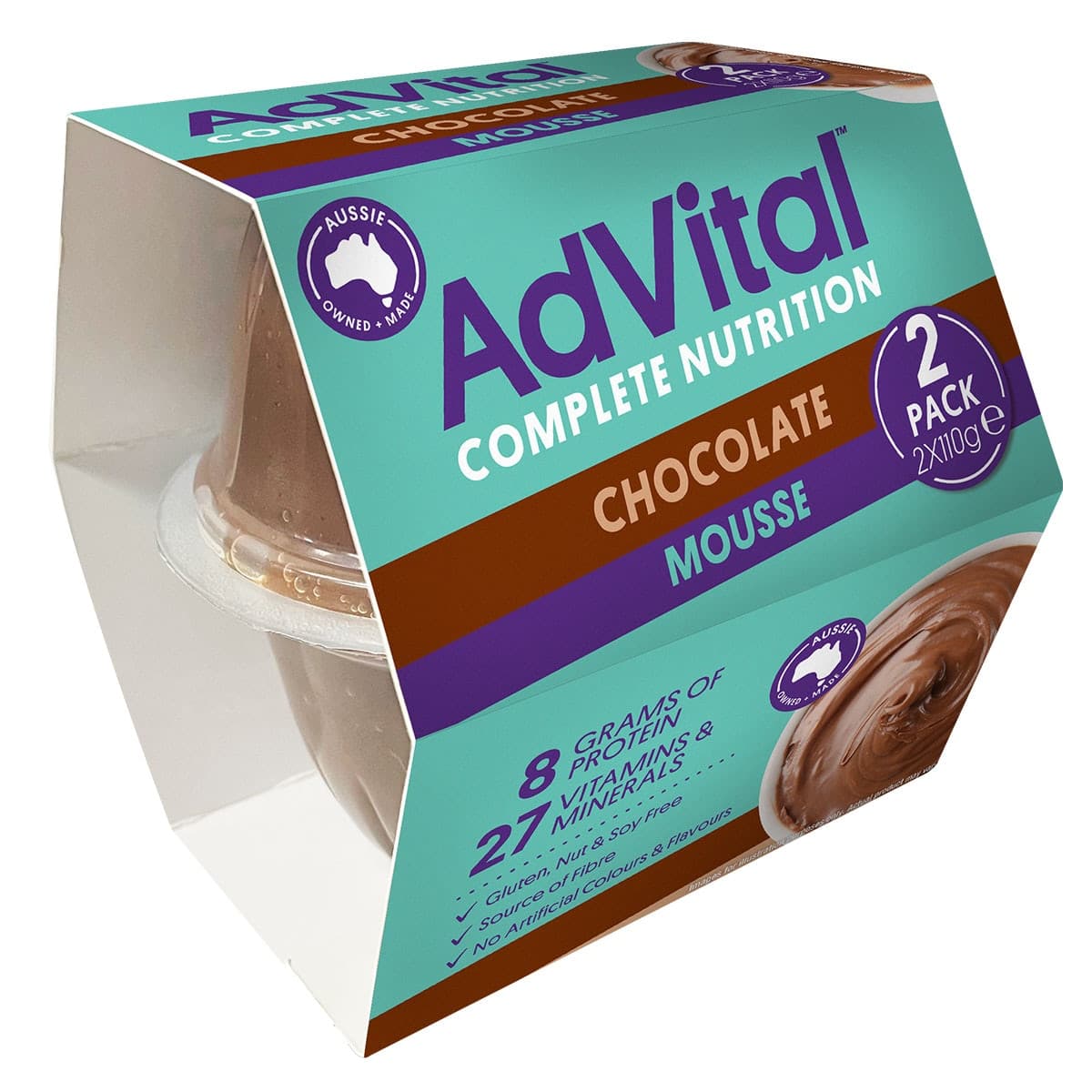 Thumbnail AdVital Nutritionally Complete Chocolate Mousse 2 Pack