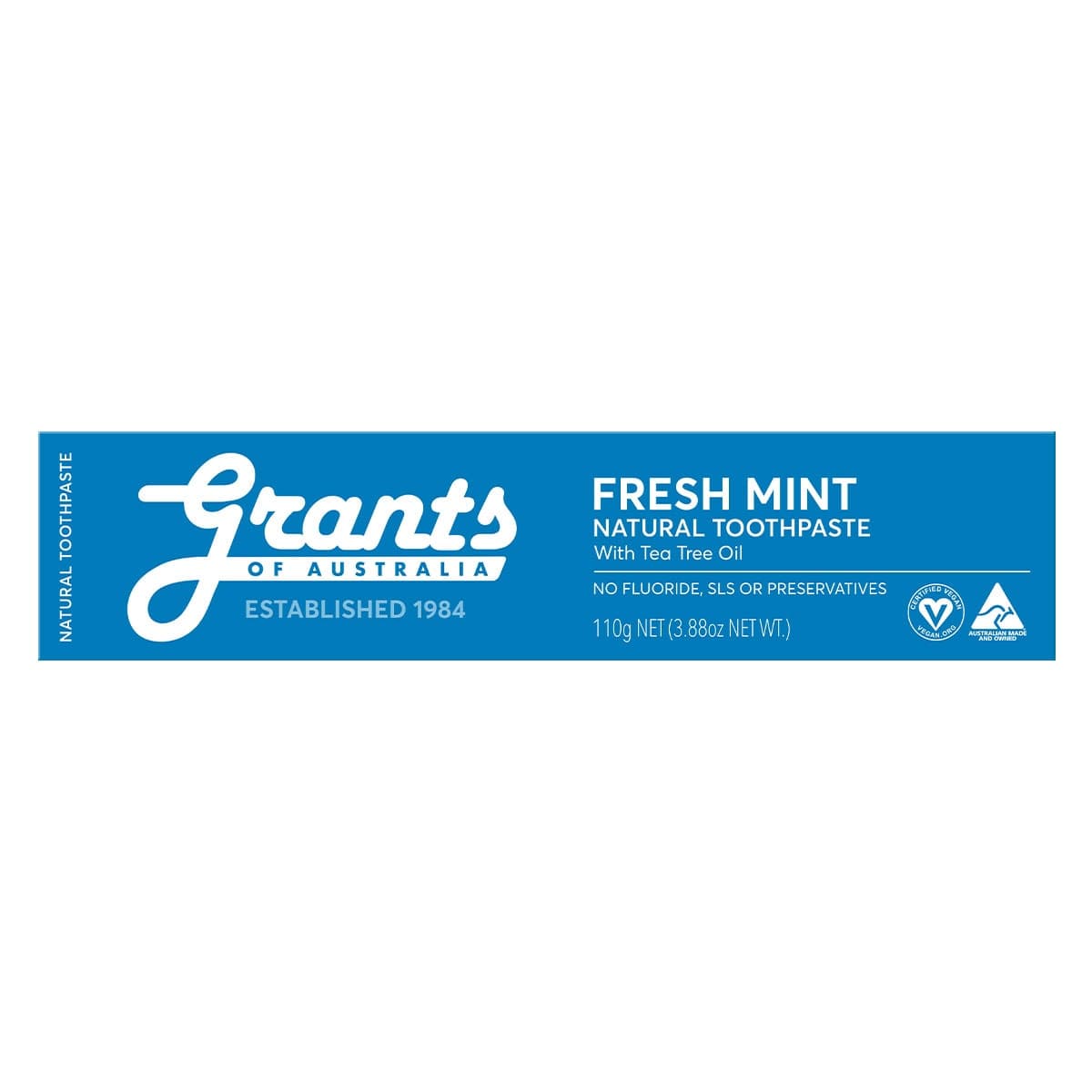 Thumbnail Grants Natural Toothpaste Fresh Mint Fluoride Free 110g