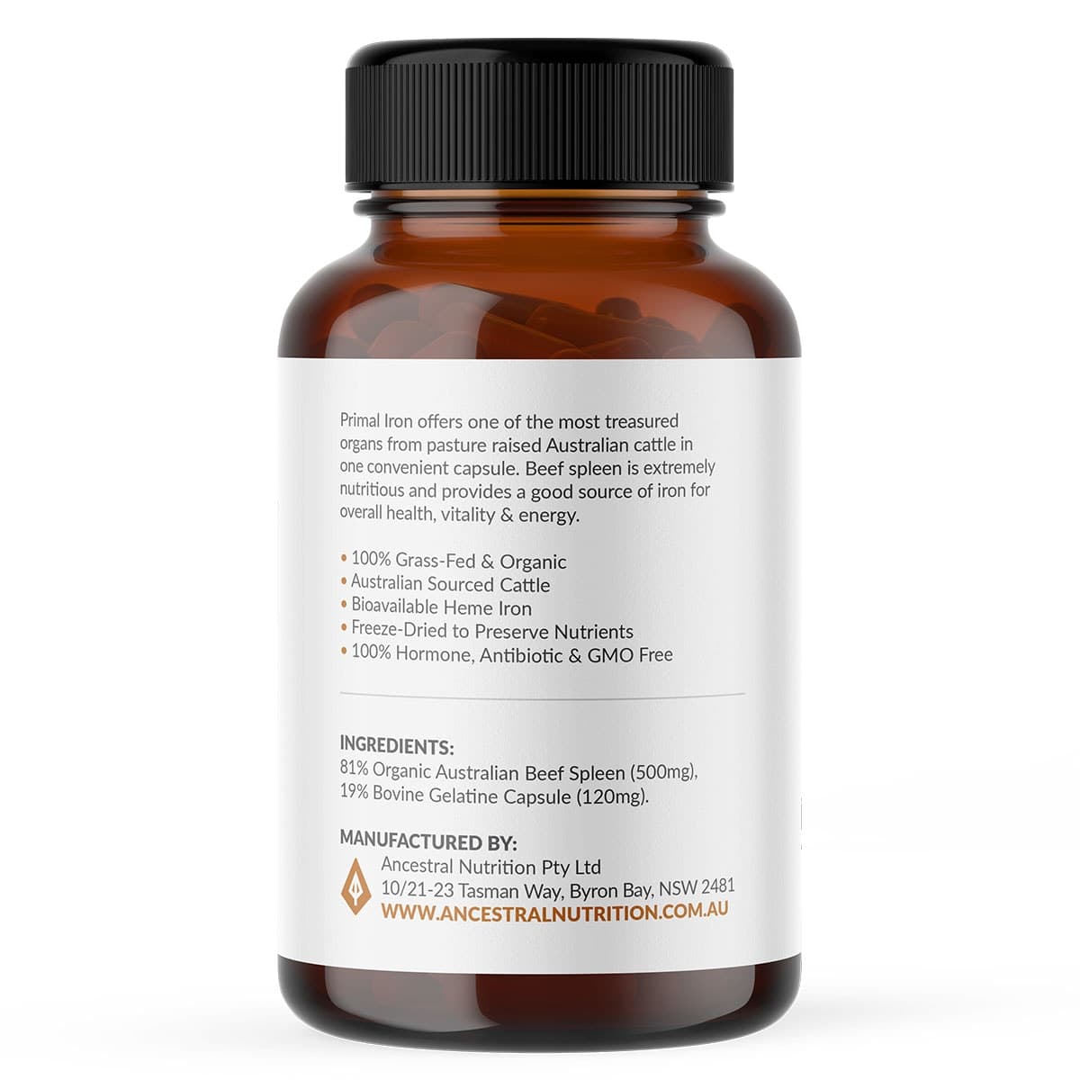 Thumbnail Ancestral Nutrition Primal Iron 90 Capsules