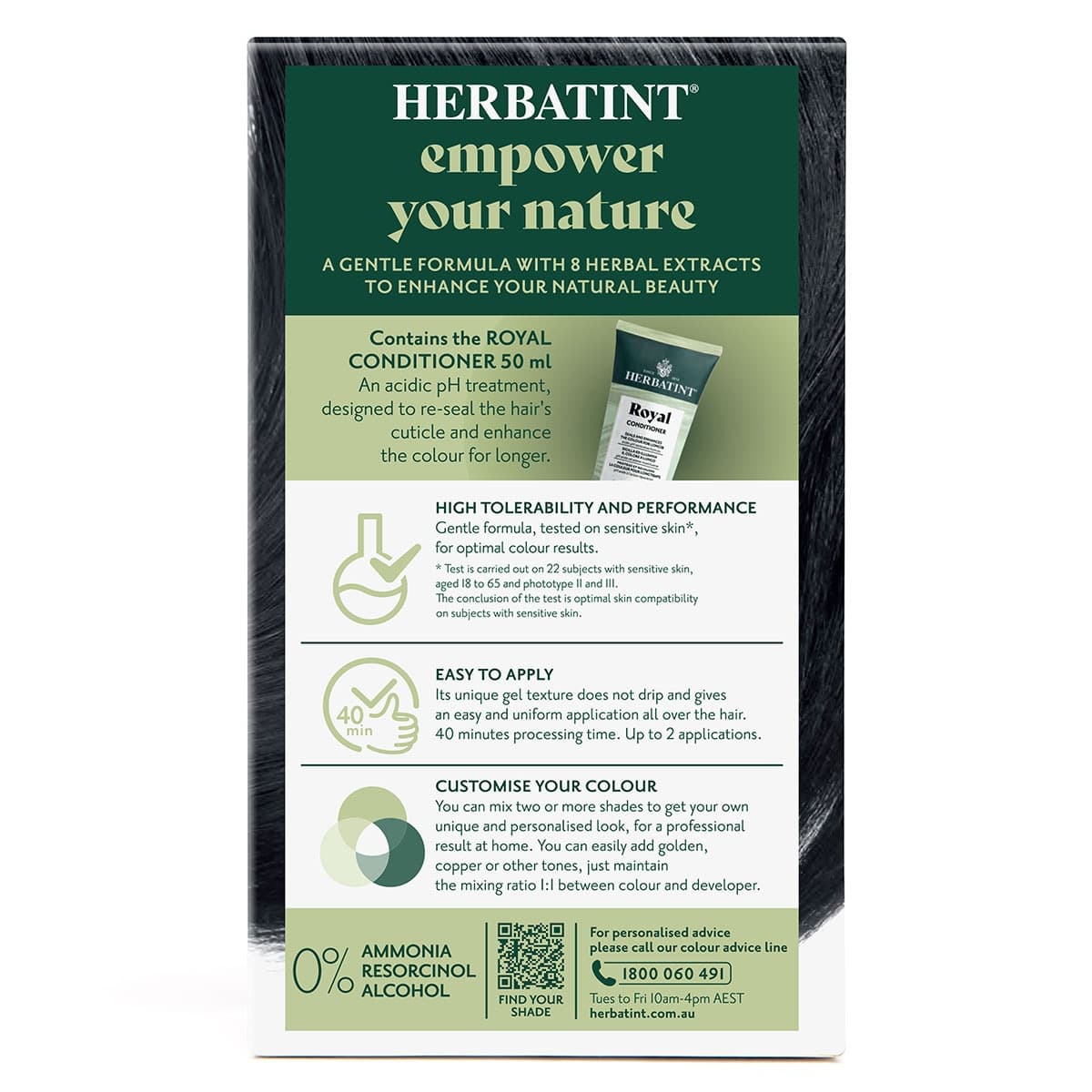 Thumbnail Herbatint Permanent Hair Colour Gel 1N Black 170ml