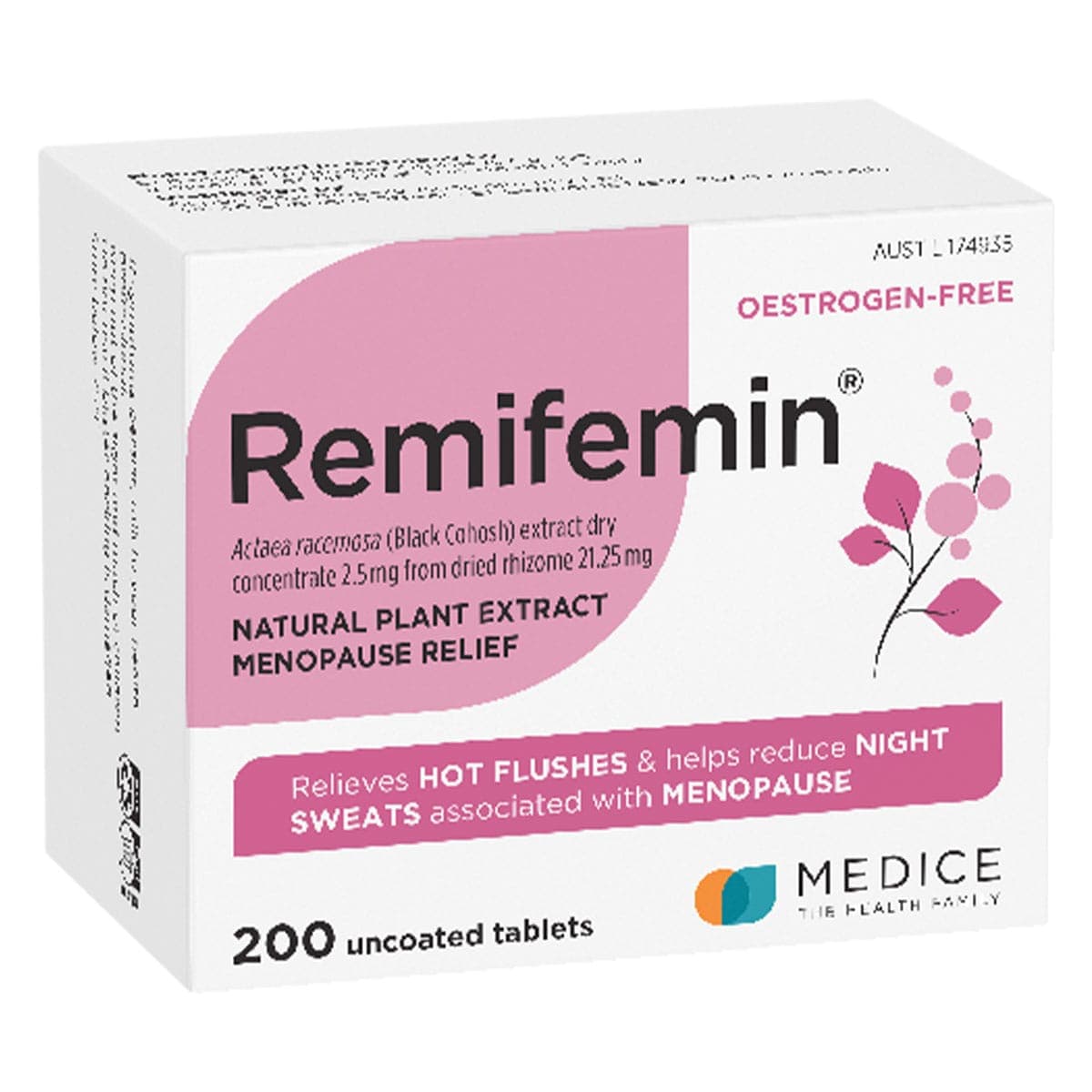 Thumbnail Remifemin Menopause Symptom Relief 200 Tablets