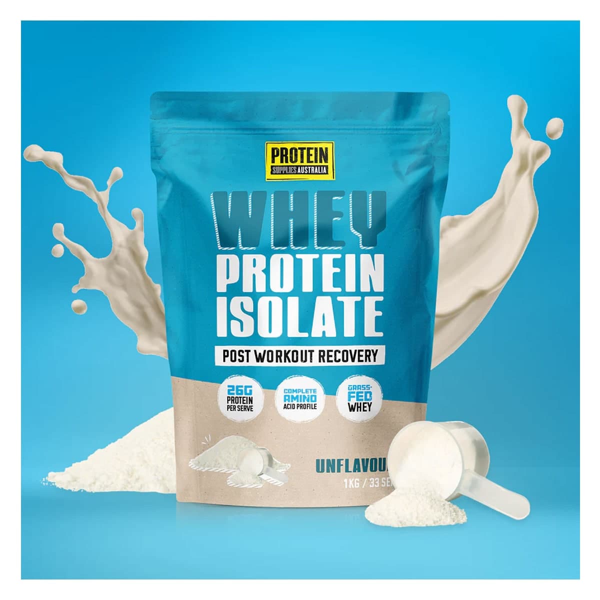 Thumbnail Protein Supplies Australia Whey Protein Isolate Unflavoured 1kg