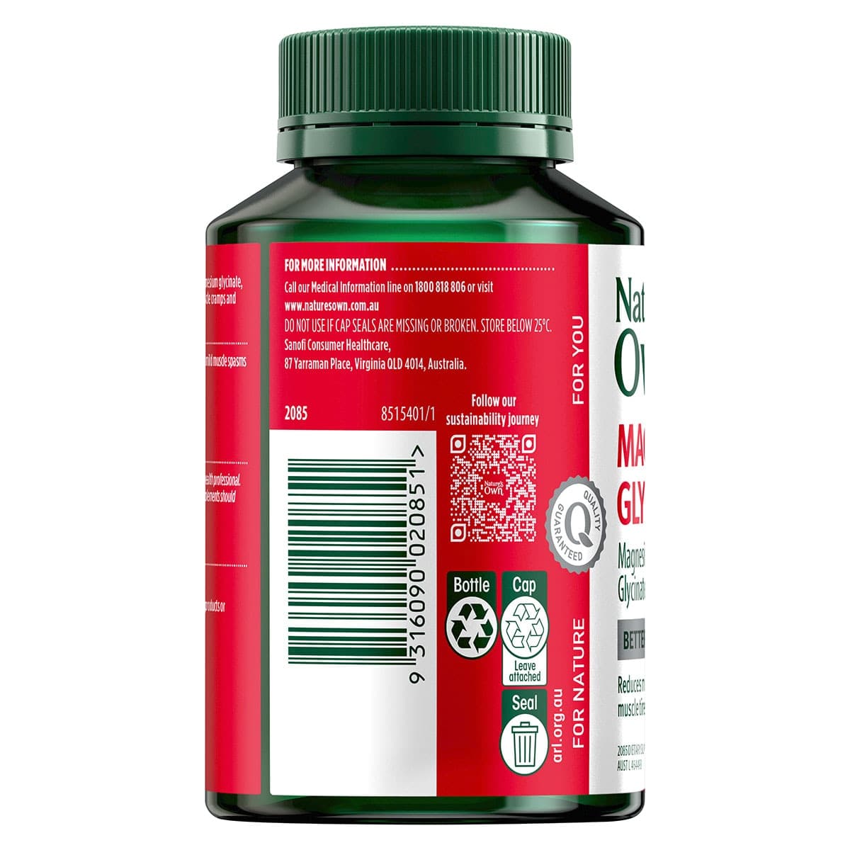 Thumbnail Nature's Own Magnesium Glycinate 1100mg -120 Tablets