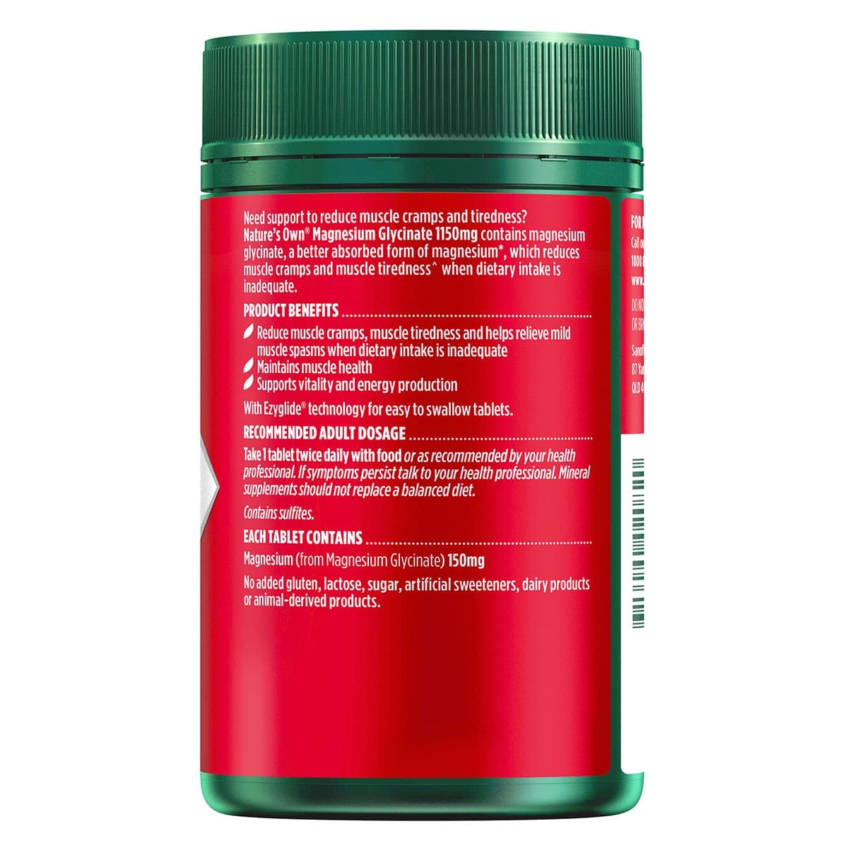 Thumbnail Nature's Own Magnesium Glycinate -1100mg 200 Tablets