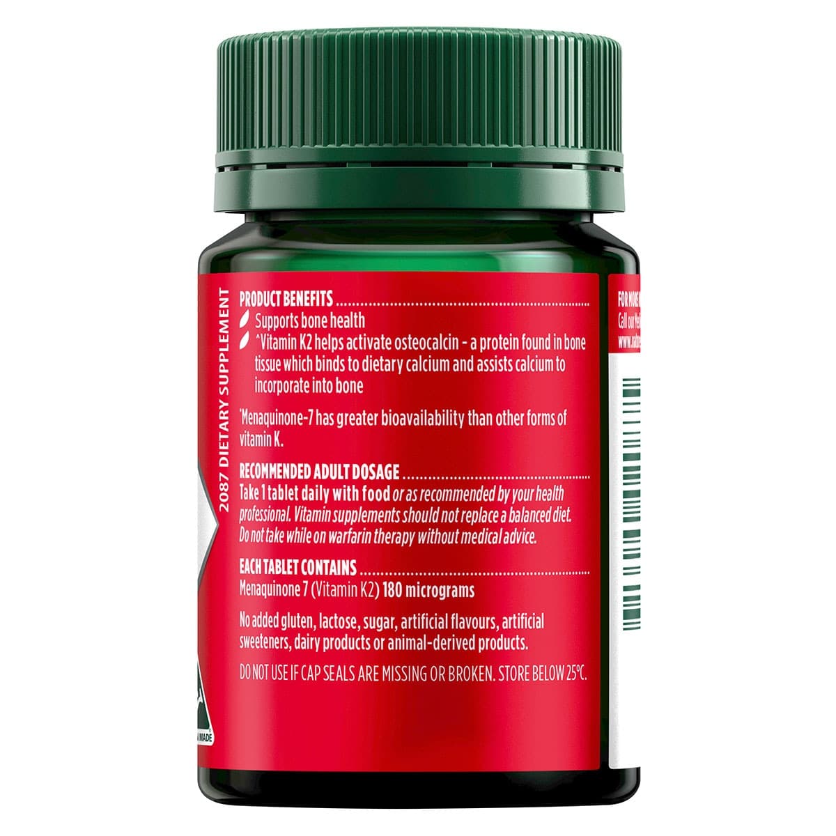 Thumbnail Nature's Own Vitamin K2 180mg - 60 Tablets
