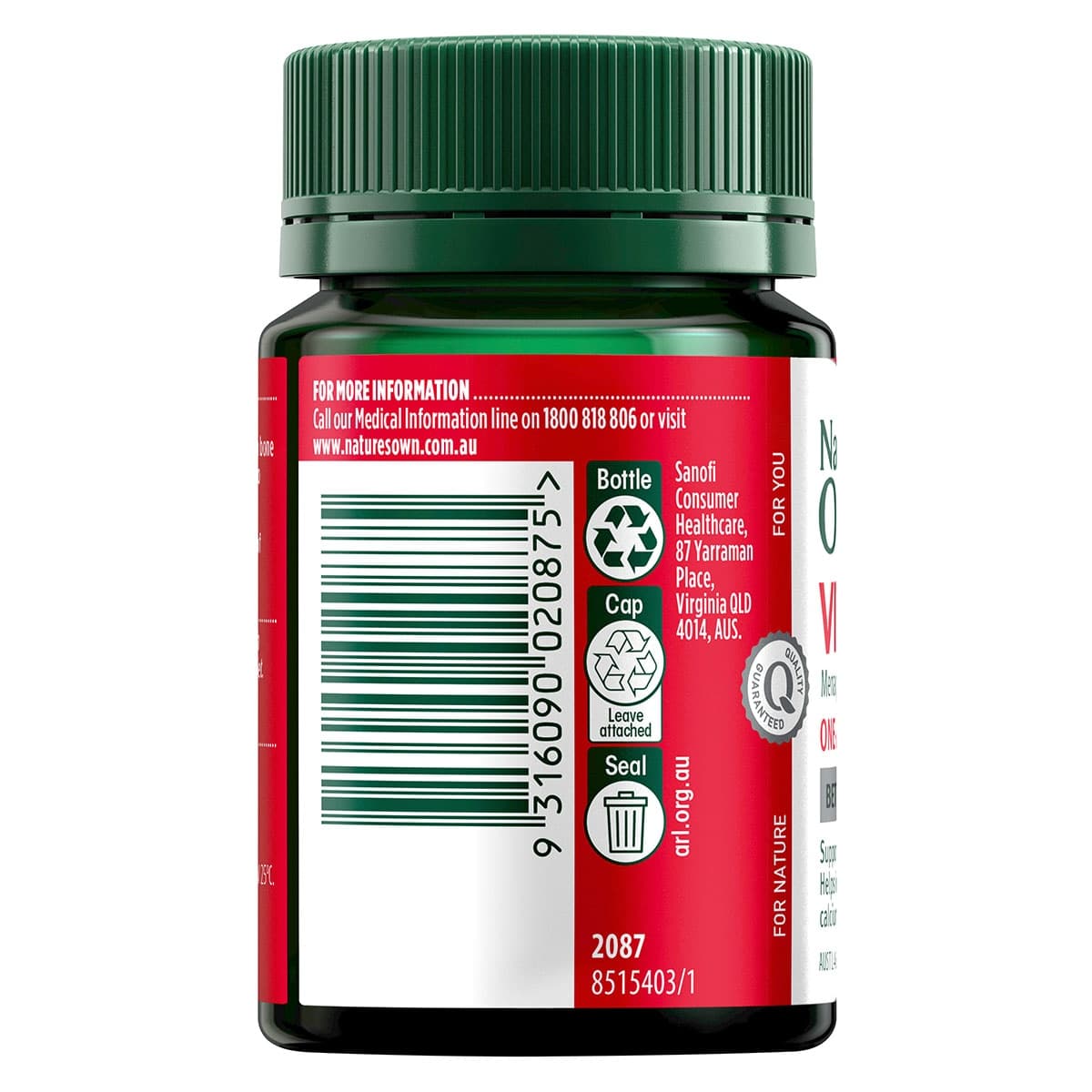 Thumbnail Nature's Own Vitamin K2 180mg - 60 Tablets