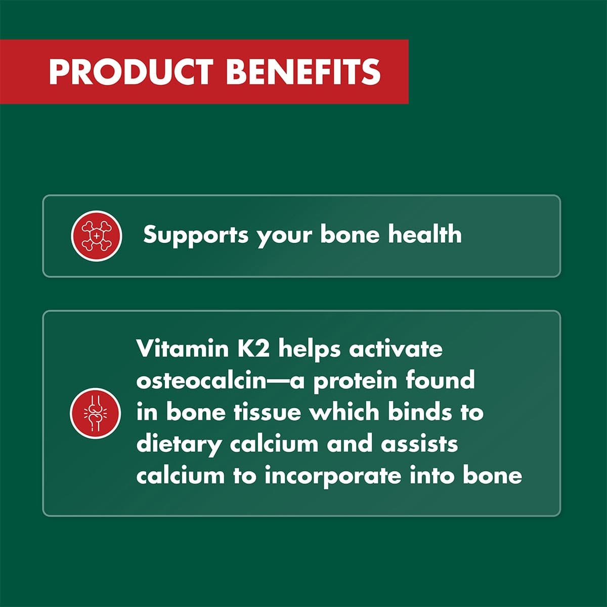 Thumbnail Nature's Own Vitamin K2 180mg - 60 Tablets