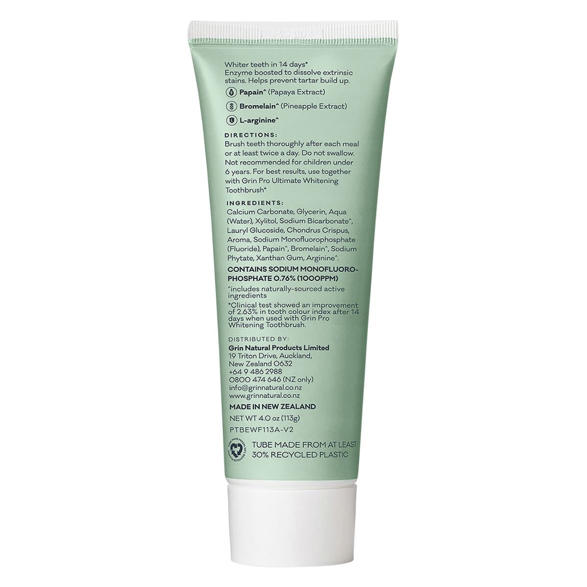 Thumbnail Grin Pro Enzyme Whitening Toothpaste with Fluoride 113g