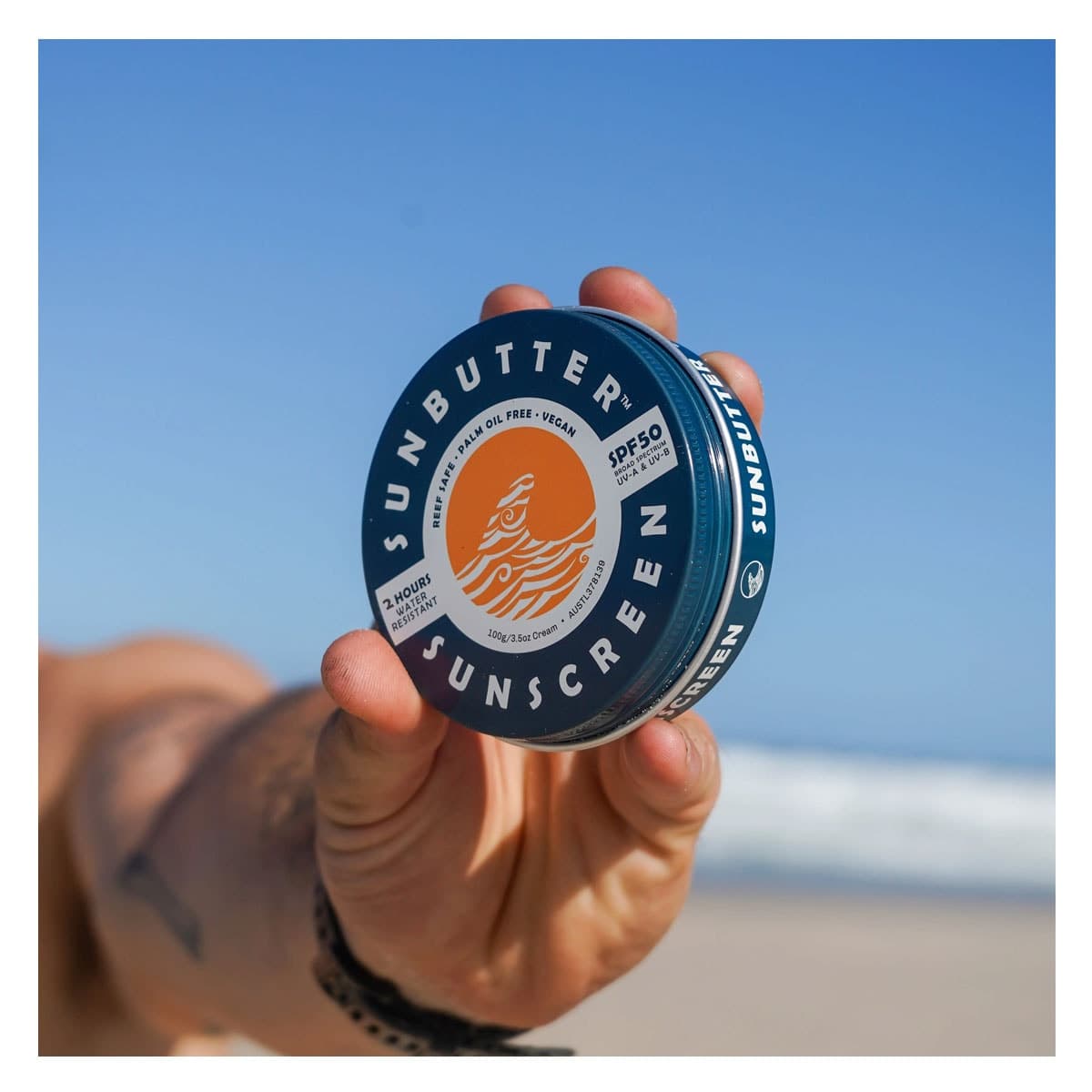 Thumbnail SunButter Water Resistant Reef Safe Sunscreen SPF50 100g