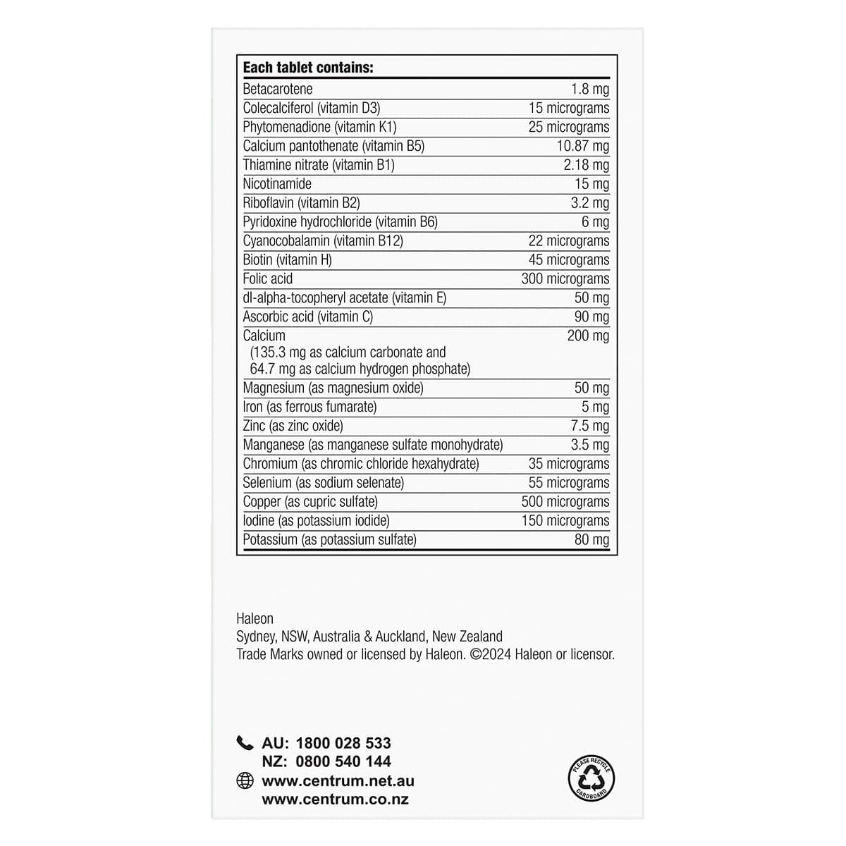 Thumbnail Centrum Advance 100 Tablets