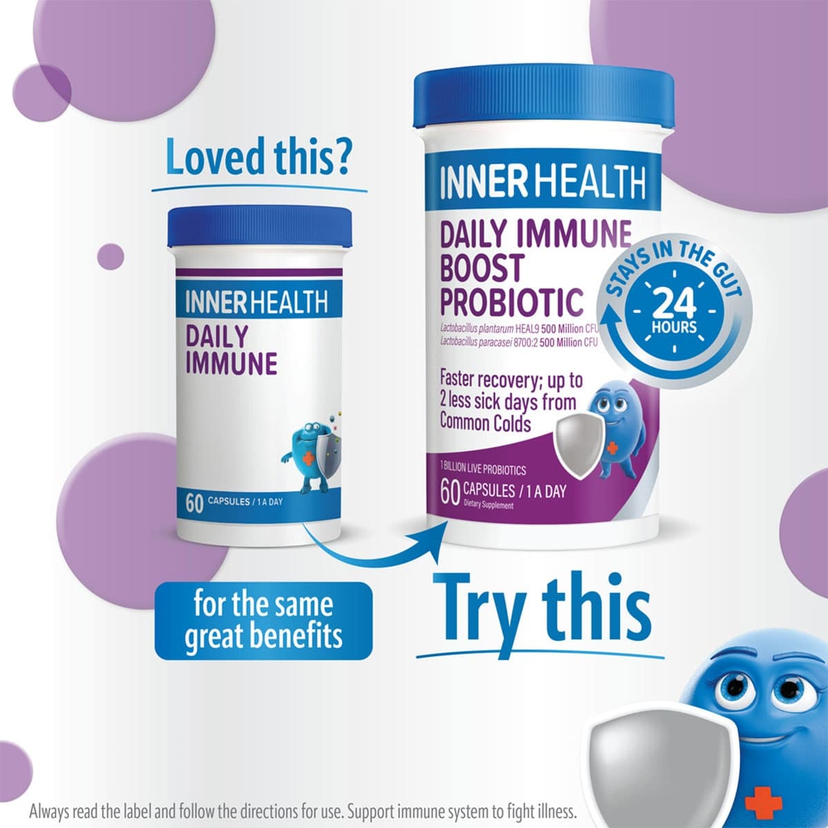 Thumbnail Inner Health Daily Immune Boost Probiotic 60 Capsules