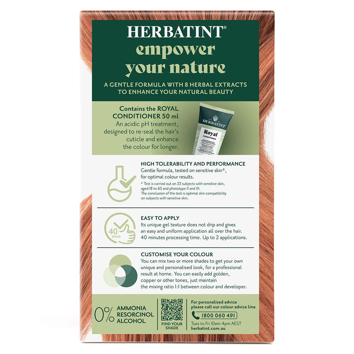 Thumbnail Herbatint Permanent Hair Colour Gel 8R Light Copper Blonde 170ml