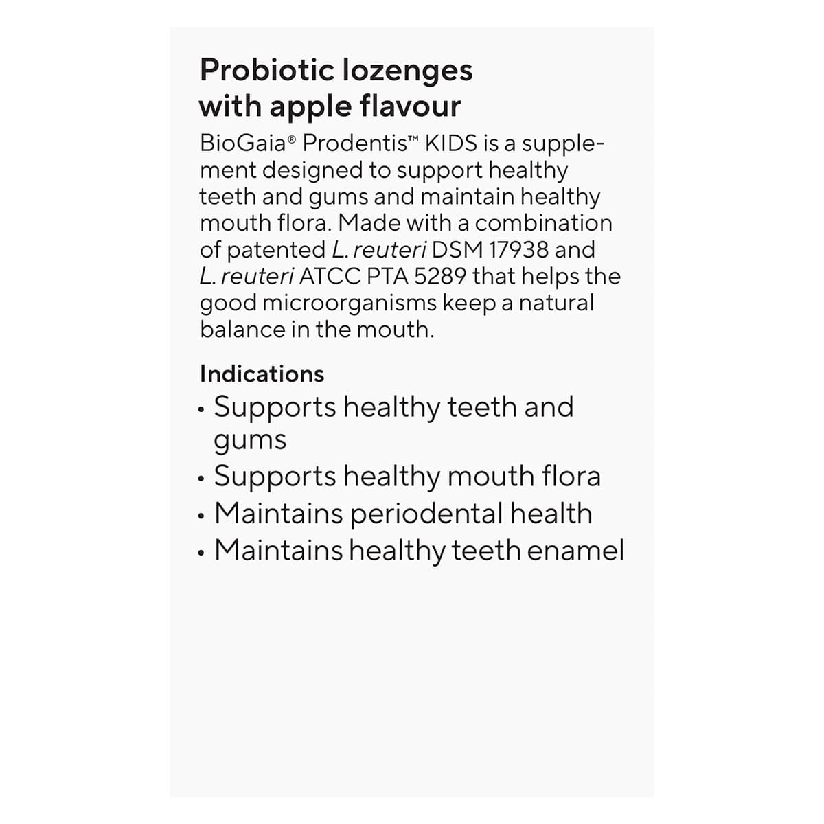 Thumbnail BioGaia Prodentis Kids Probiotic Lozenges Apple 30 Pack