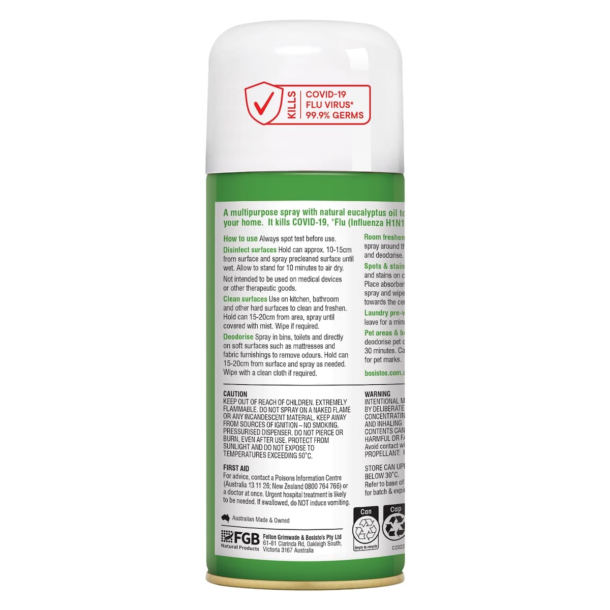 Thumbnail Bosisto's Eucalyptus Spray 200g