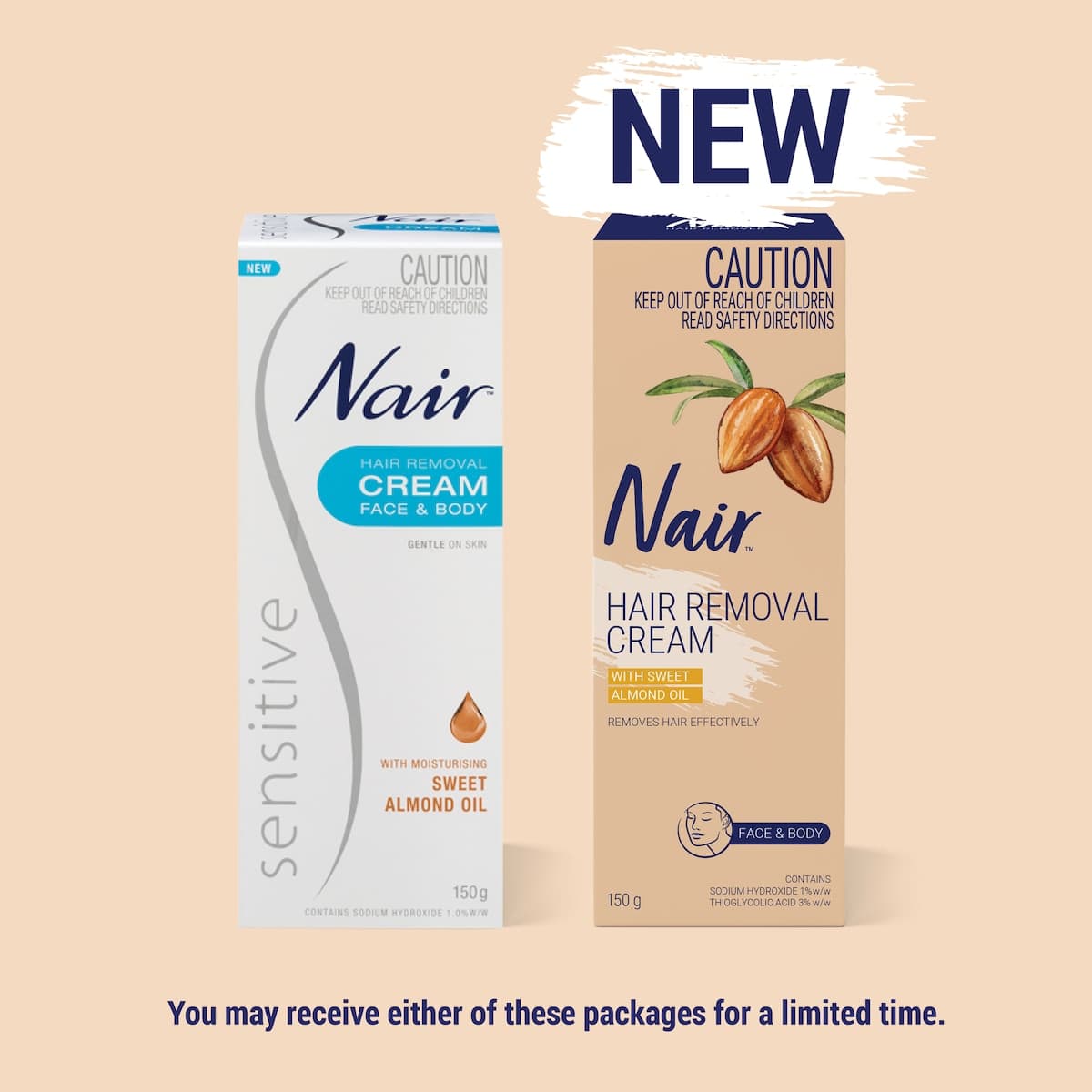 Thumbnail Nair Sensitive Hair Removal Cream for Face & Body 75g