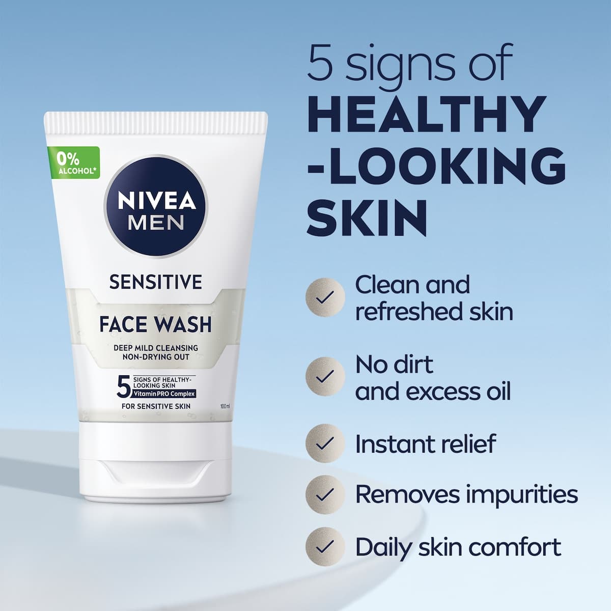 Thumbnail Nivea Men Sensitive Face Wash 100ml