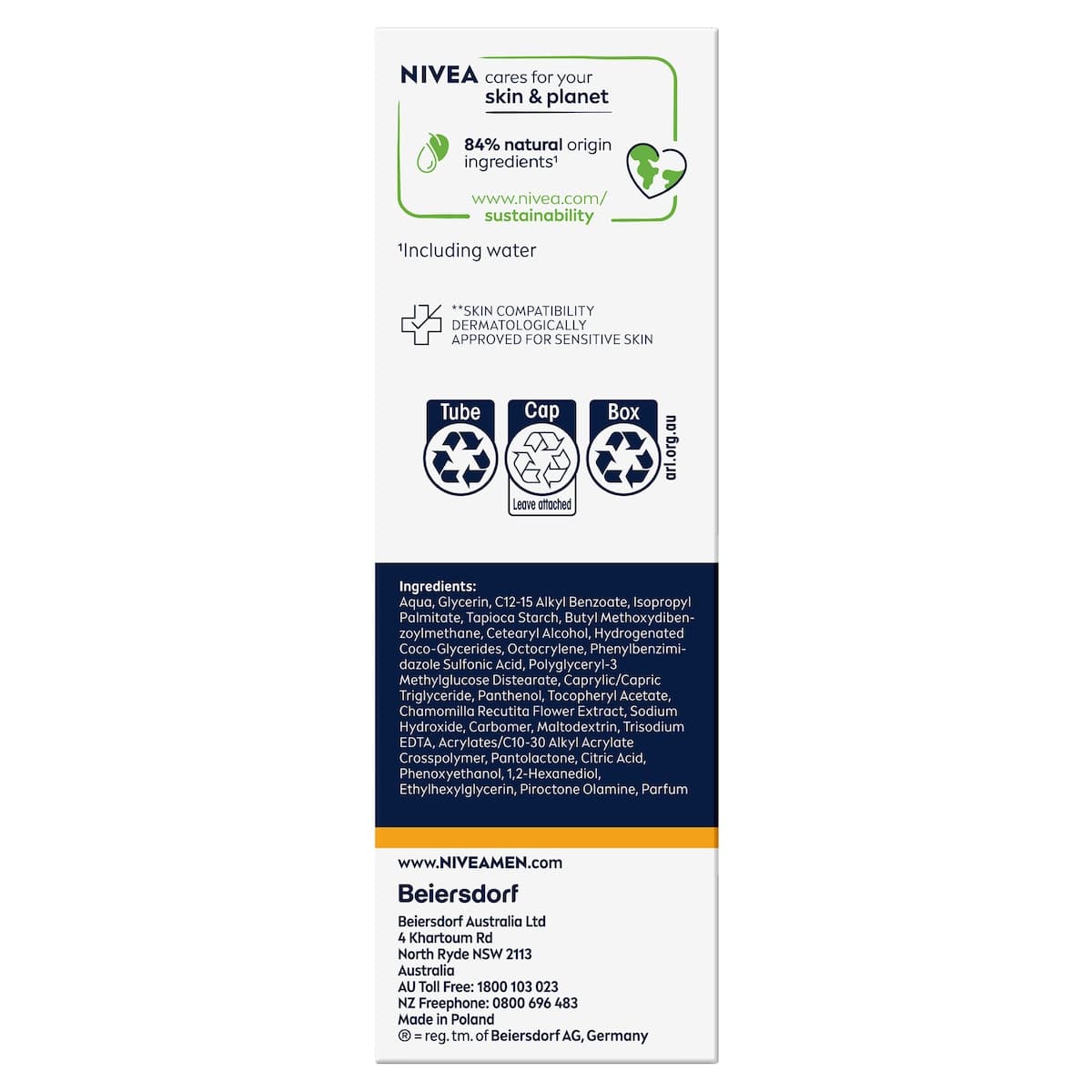 Thumbnail Nivea Men Sensitive Face Moisturiser SPF15 75ml