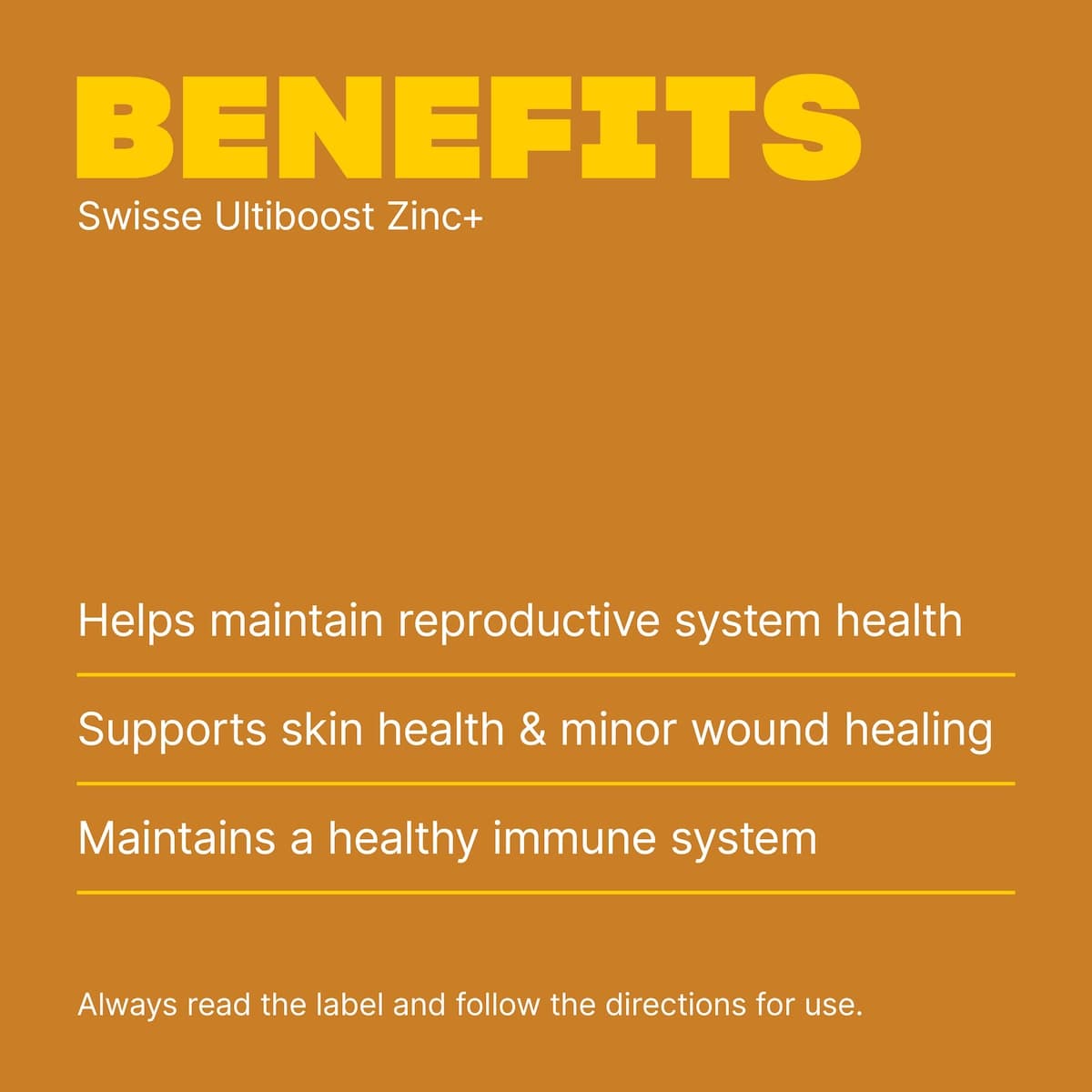 Thumbnail Swisse Ultiboost Zinc+ 60 Tablets