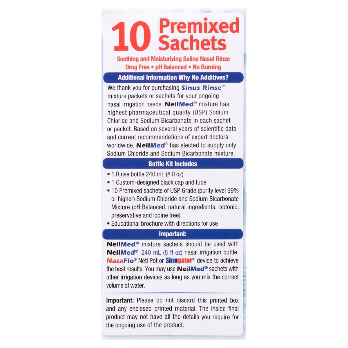 Thumbnail NeilMed Sinus Rinse Starter Kit with 10 Premixed Sachets