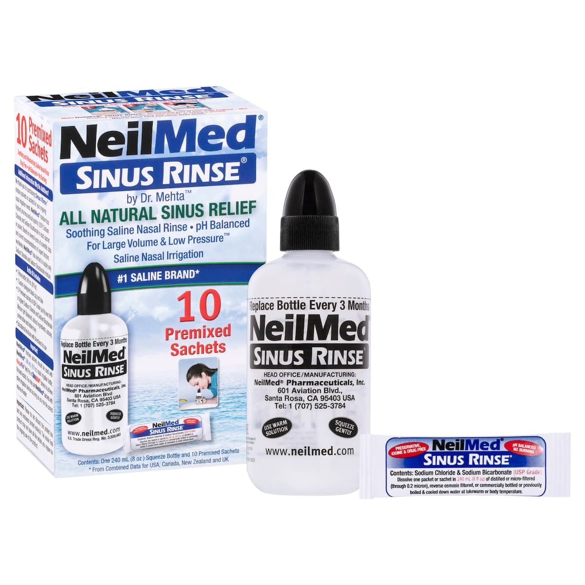 Thumbnail NeilMed Sinus Rinse Starter Kit with 10 Premixed Sachets
