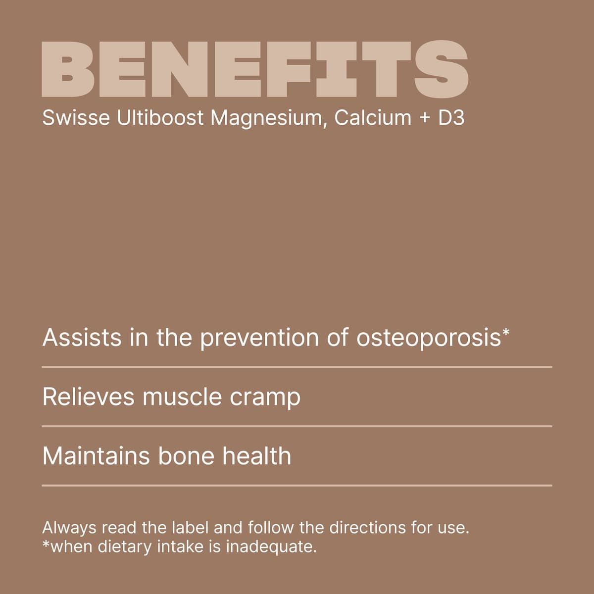 Thumbnail Swisse Ultiboost Magnesium Calcium + Vitamin D3 120 Tablets