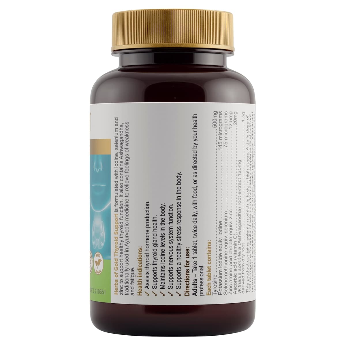 Thumbnail Herbs of Gold Thyroid Support 60 Tablets