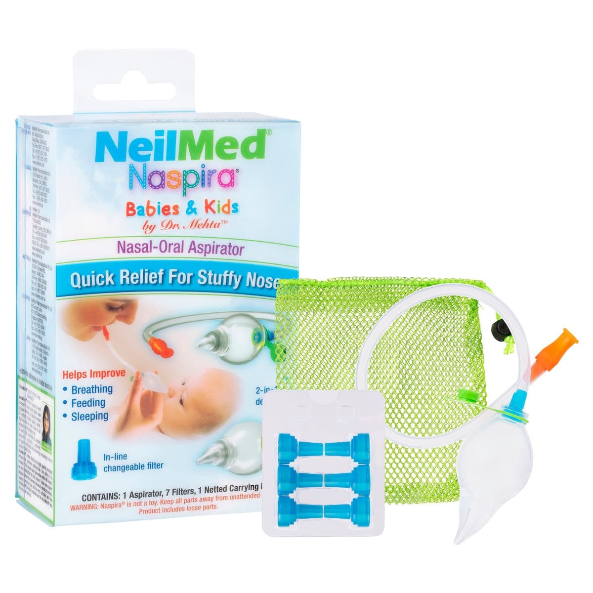 Thumbnail NeilMed Naspira Nasal-Oral Aspirator Kit for Babies 1 Pack
