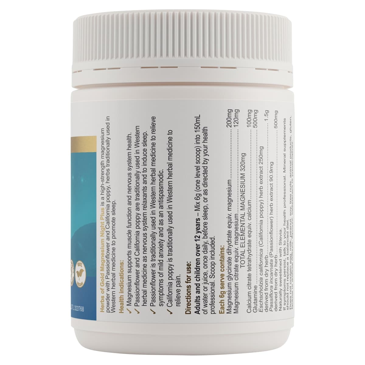 Thumbnail Herbs of Gold Magnesium Night Plus 150g