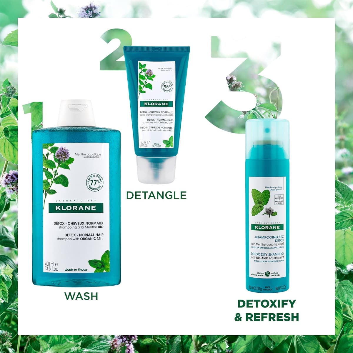 Thumbnail Klorane Detox Dry Shampoo with Aquatic Mint 150ml