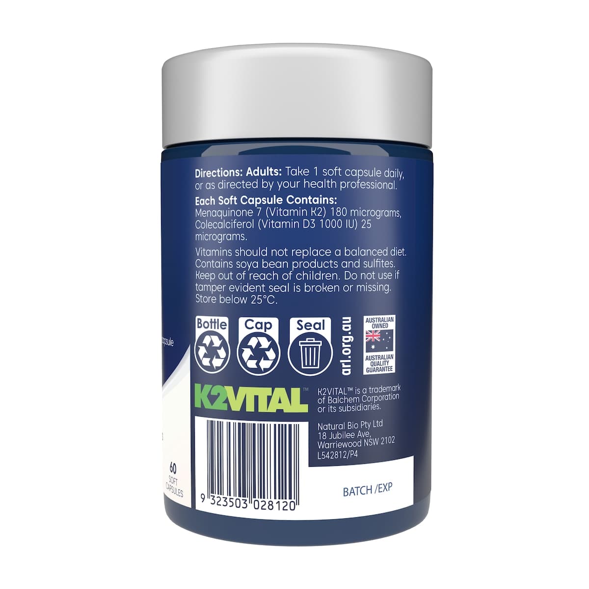 Thumbnail Bioglan Vitamin K2 + D3 60 Capsules