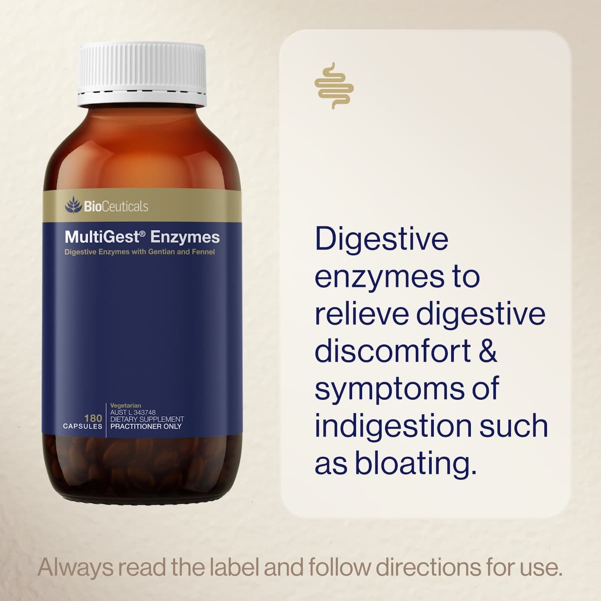 Thumbnail BioCeuticals MultiGest Enzymes 180 Capsules