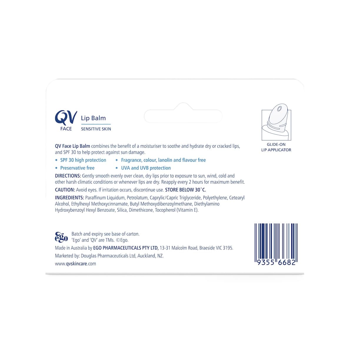 Thumbnail Ego QV Face Lip Balm SP30+ 15g