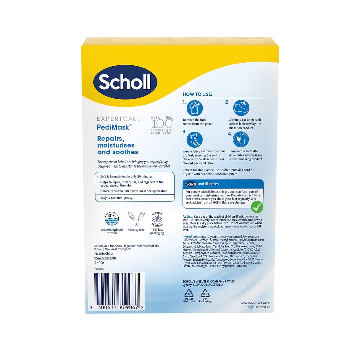 Thumbnail Scholl Macadamia Oil PediMask Multipack 4 Pairs